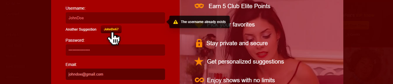 LiveJasmin - What is username